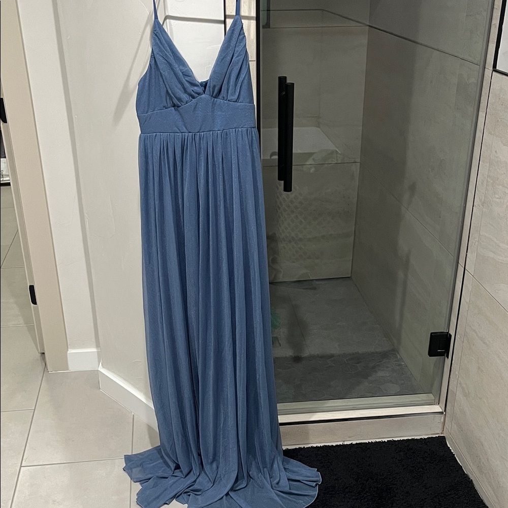 Elegant Blue Maxi Dress